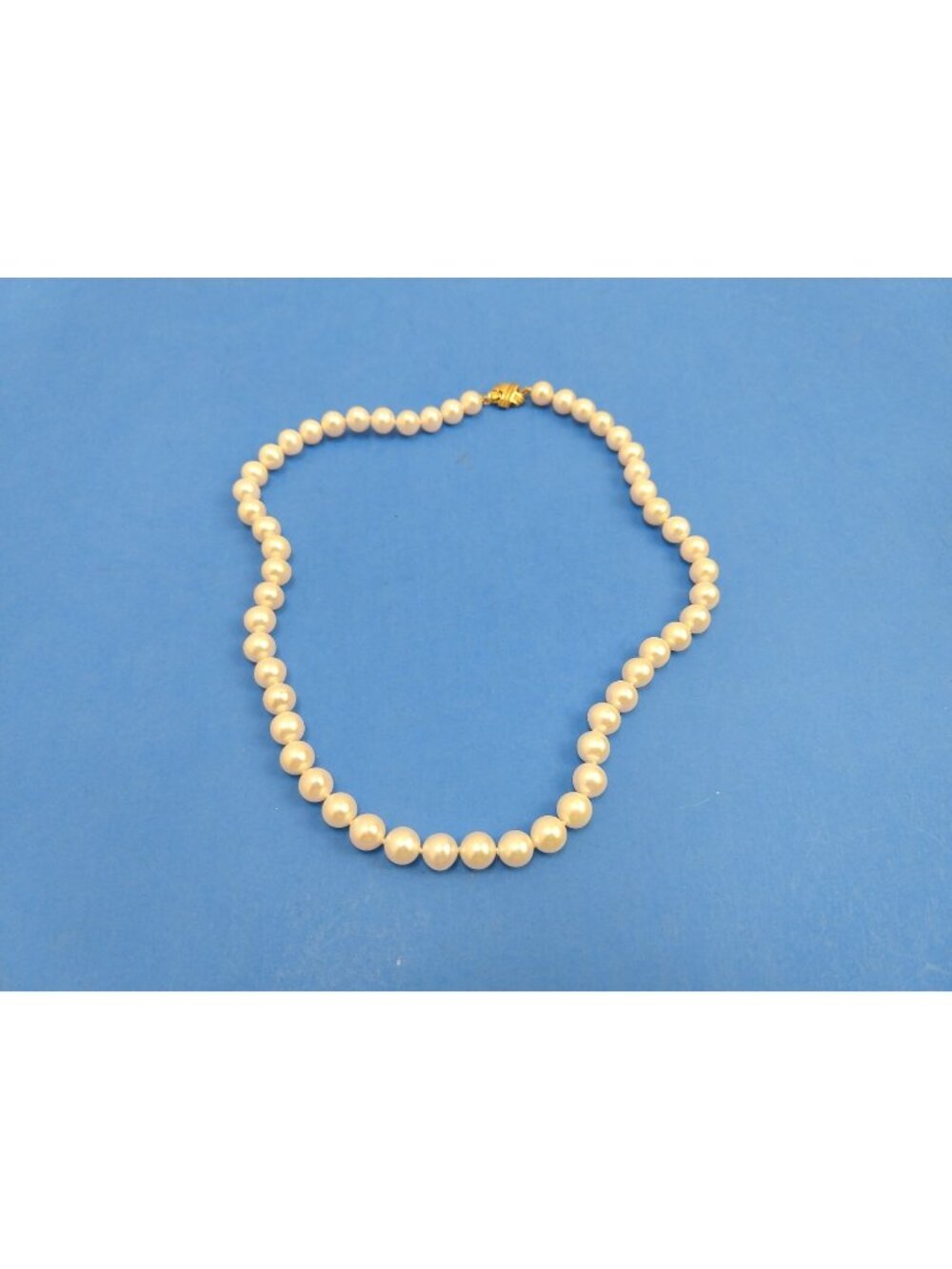 Genuine (6-6.5mm) Pearl Necklace with 14K Yellow Gold Chain Clasp